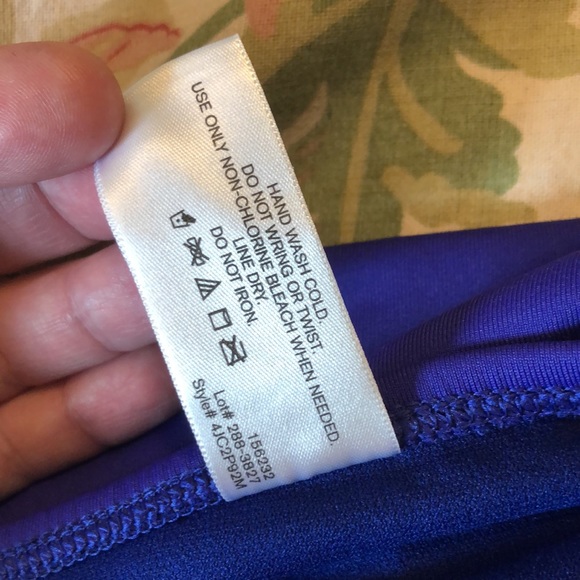 LIZ CLAIBORNE size 16 Skirted-Ruffle Bathing Suit Bottom PURPLE Ruched $68 NEW - Picture 10 of 14
